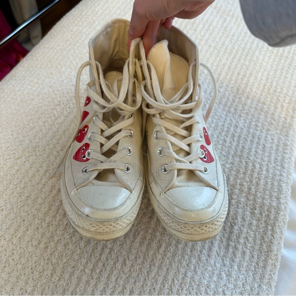 Converse x Comme des Garcons high tops sz 7.5 - Picture 2 of 8